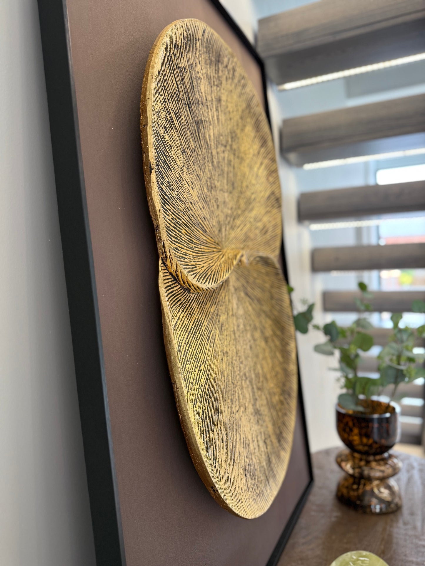 Gold & Brown Wall Art Framed