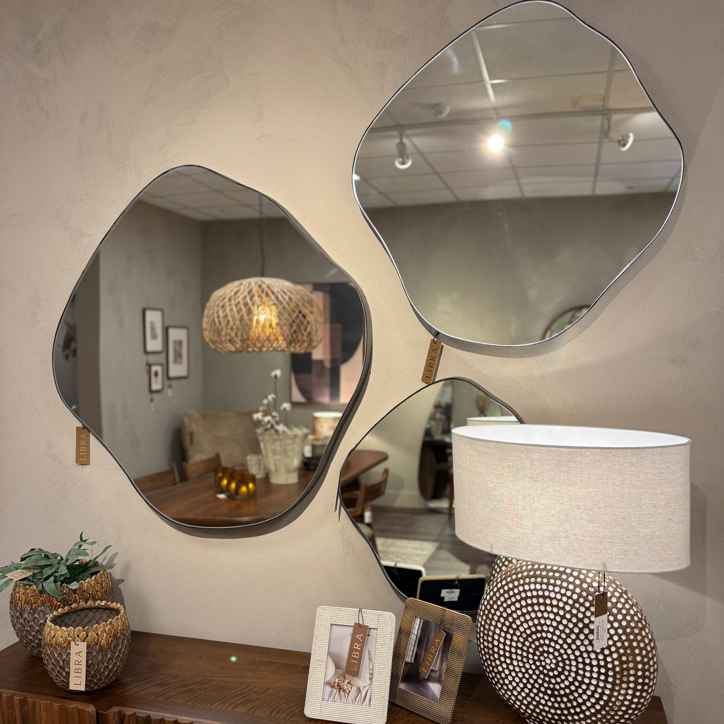 Corrugated Metal Framed Mirror | Large