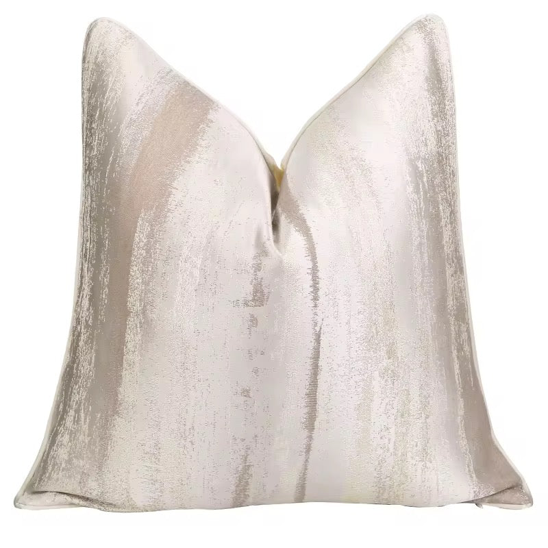 Oyster & Beige Metallic Decorative Cushion 50x50cm