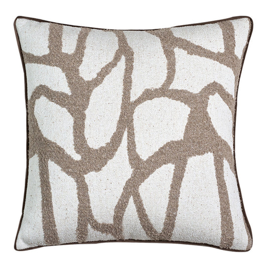 Luxury Beige & Cream Patterned Decorative Cushion
