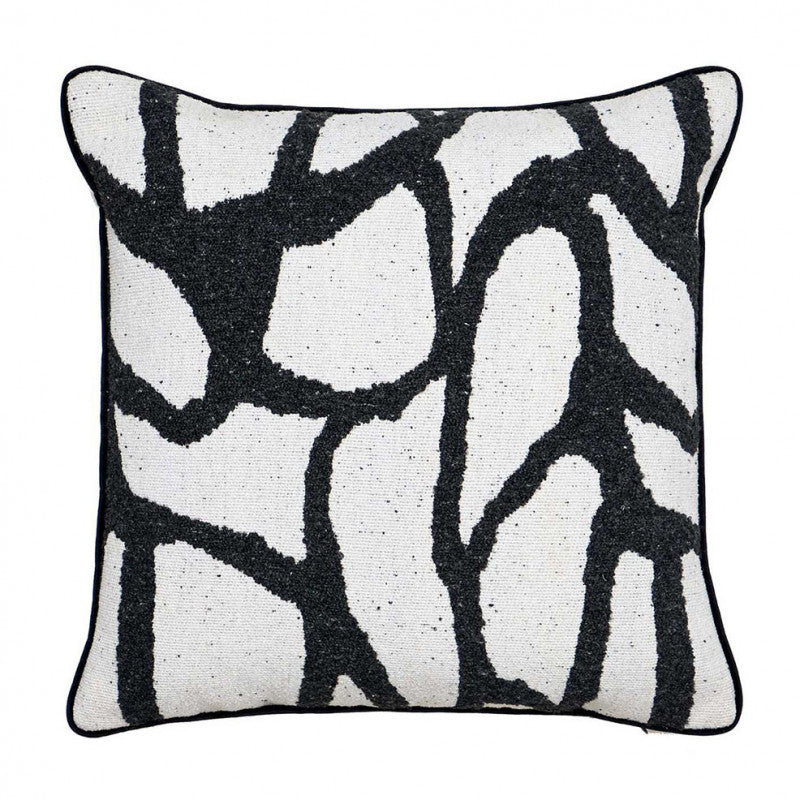 Luxury Black & White Patterned Decorative Cushion