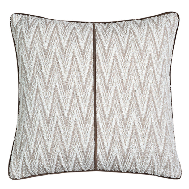 Luxury Neutral Woven Patterned Decorative Cushion