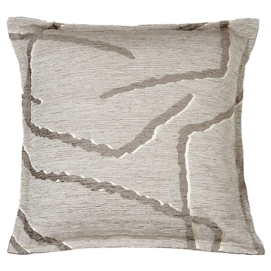 Luxury Mink & Ivory Patterned Decorative Cushion