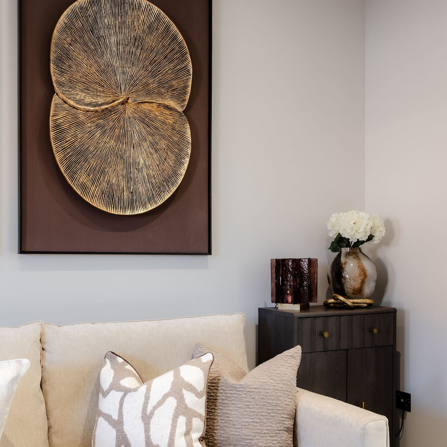 Gold & Brown Wall Art Framed