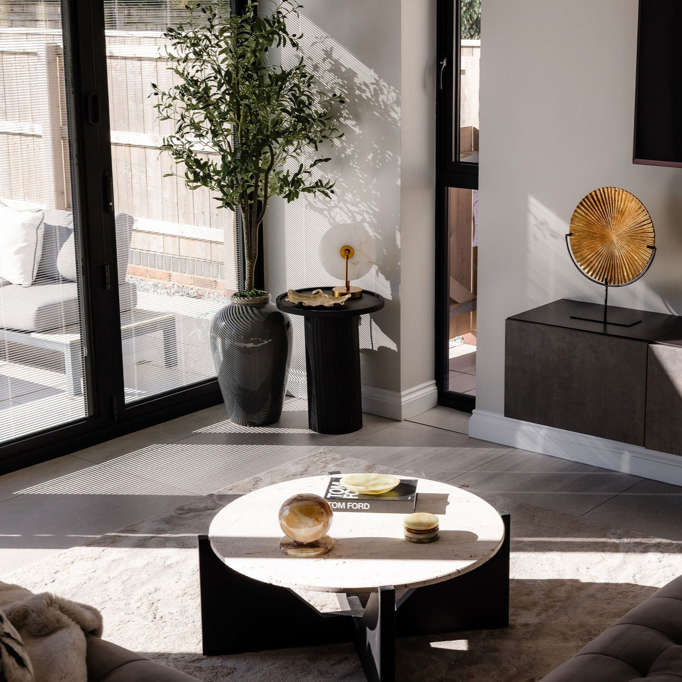 Large Antique Gold Finish Leaf Dish Bowl