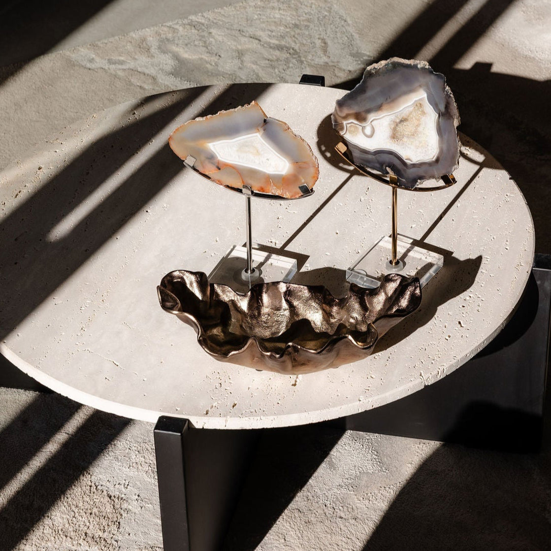 Bronze Cast Aluminium Decorative Leaf Bowl