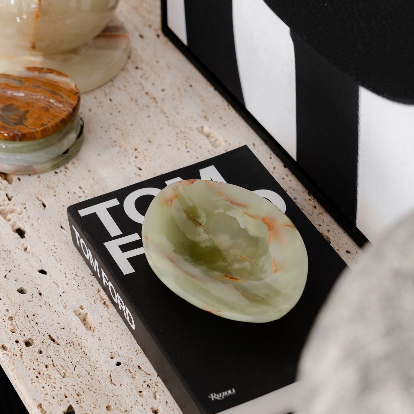Green Onyx Ball Sculpture Ornament