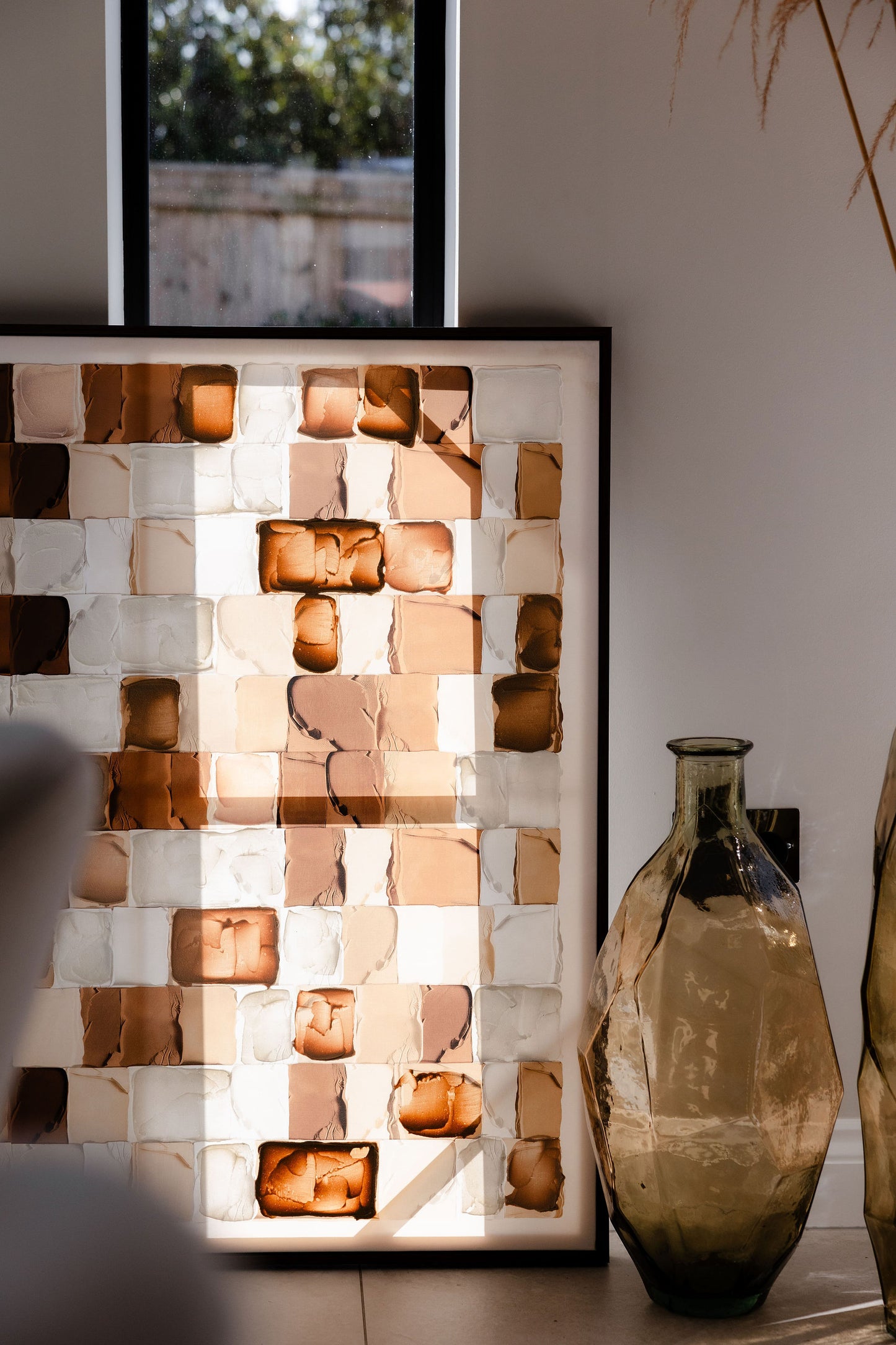 Textures Neutral Tones Framed Wall Art Canvas