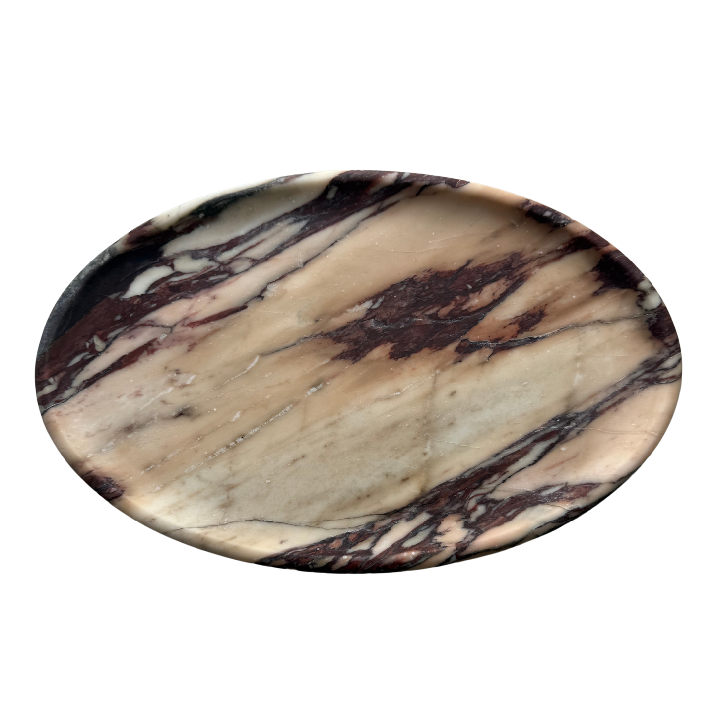 Oval Red Calacatta Viola Marble Tray