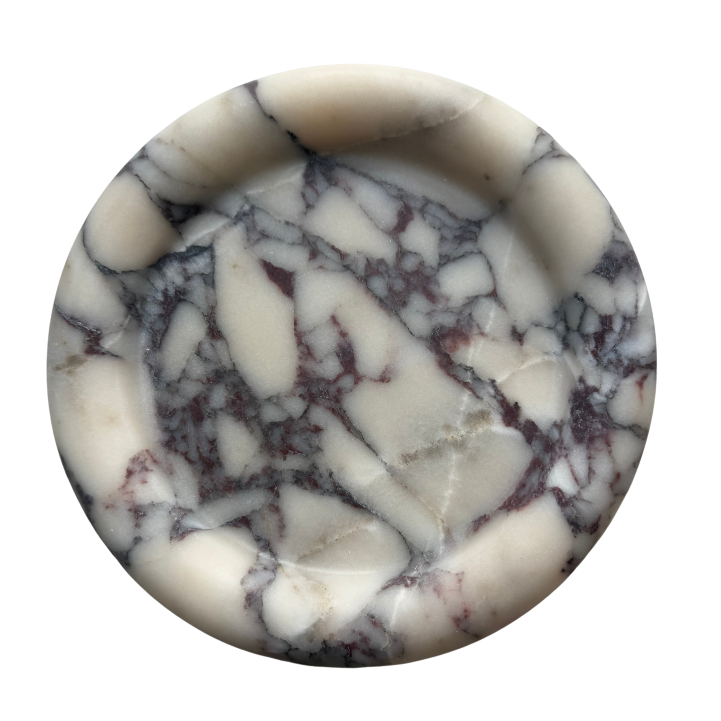 Round Calacatta Viola Marble Tray