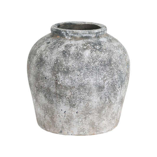 Aged Stone Large Ceramic Vase