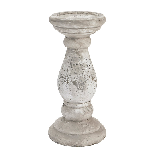 Medium Stone Ceramic Column Candle Holder