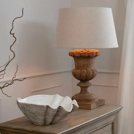 Large Ceramic Shell Bowl Ornament