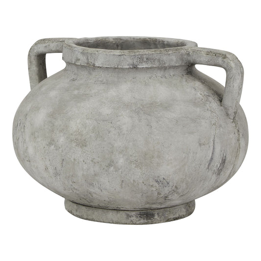 Stone Look Ceramic Pelike Pot Vase (Large)