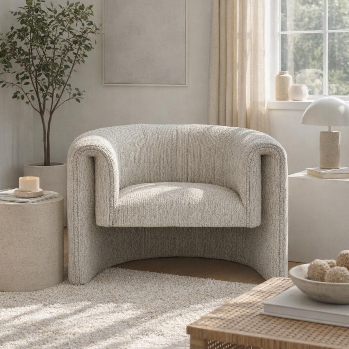 Grey Toned Accent Armchair