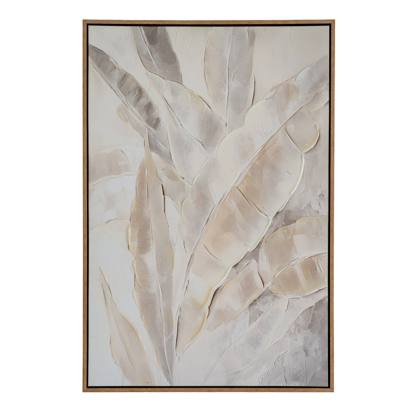 Hand Painted Feather Wall Art Framed Canvas