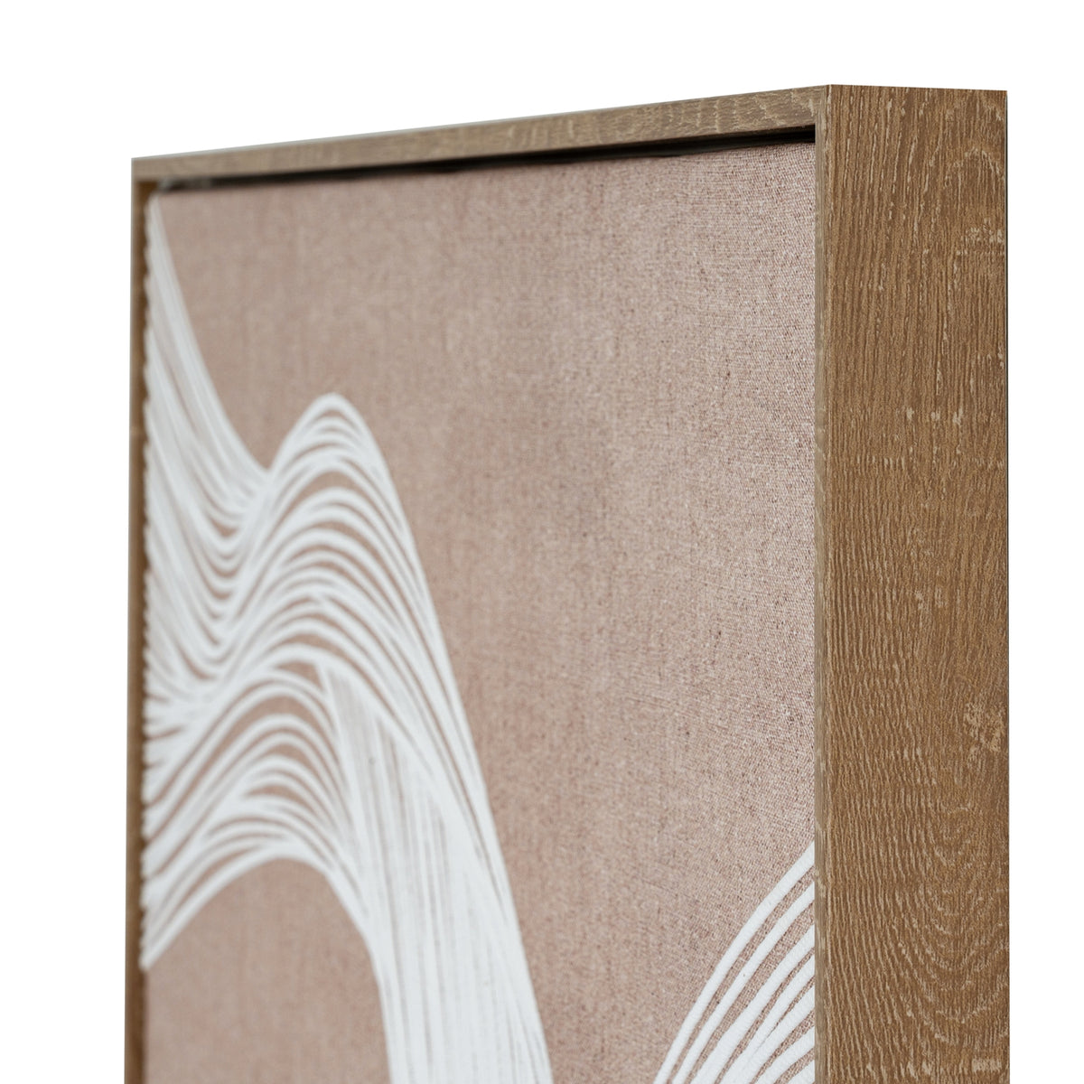 Beige Line Art Famed Canvas Wall Art