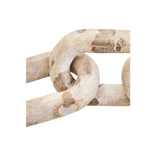 Chocolate Marble Three Link Chain Sculpture Ornament