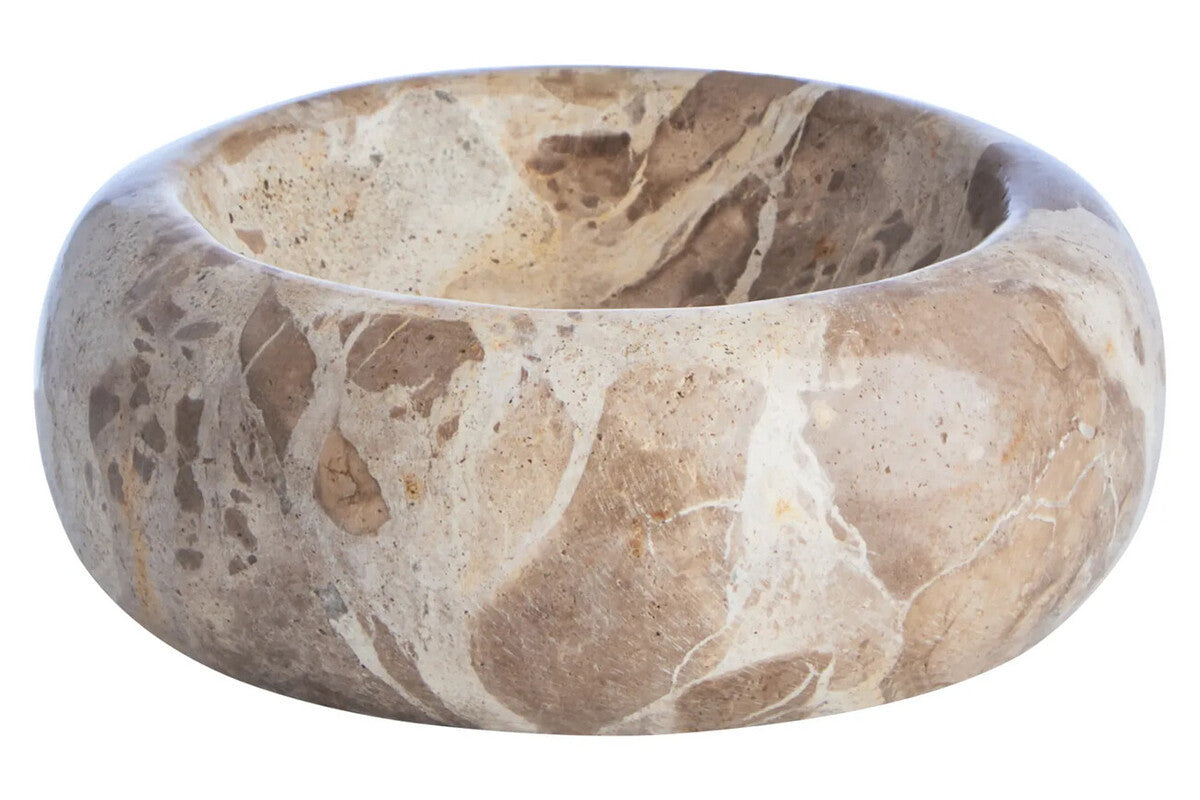 Small Chocolate Brown Marble Trinket Bowl