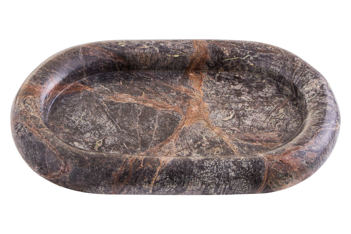 Dark Forest Green Marble Decorative Tray