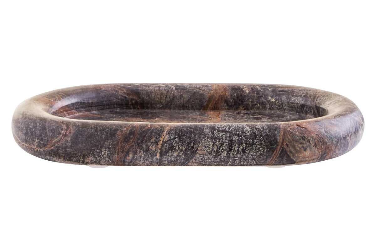 Dark Forest Green Marble Decorative Tray
