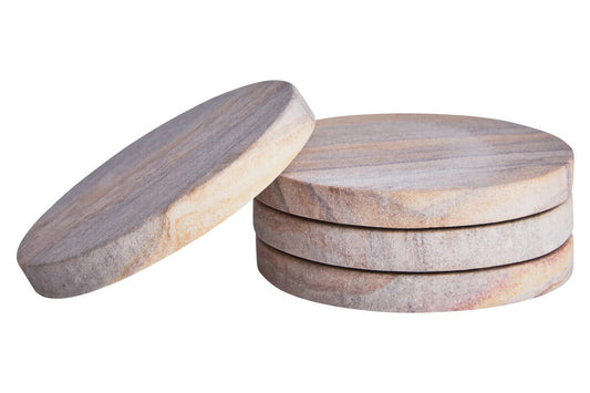 Rainbow Sandstone Coasters | Set of 4