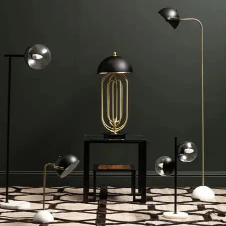 Gold & Black Metal Table Lamp