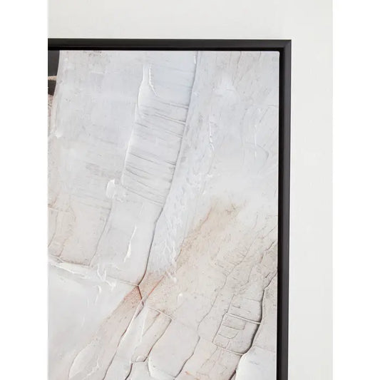 Orange / Red Textured Framed Canvas Abstract Wall Art