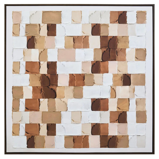 Textures Neutral Tones Framed Wall Art Canvas