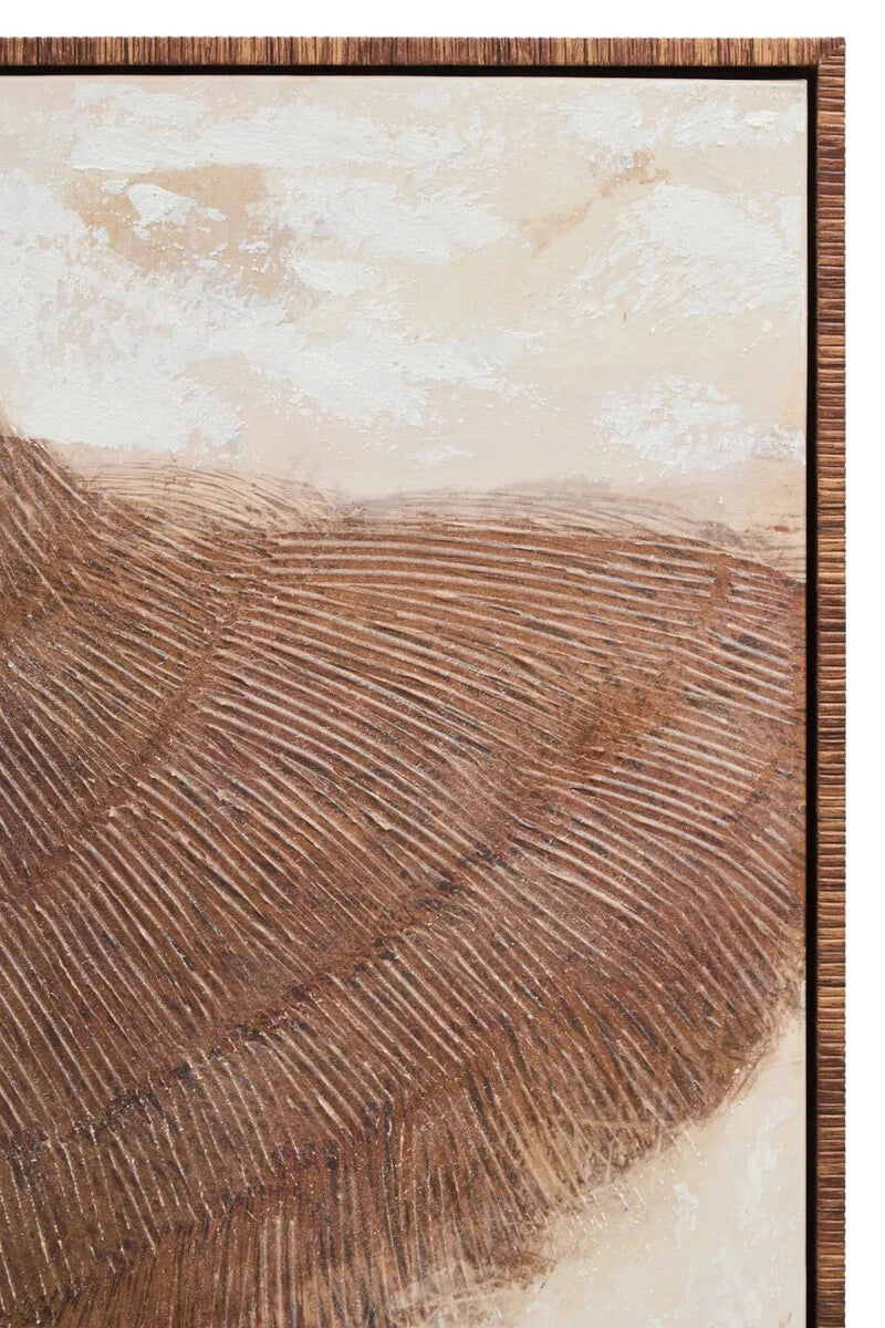 Neutral Textured Lady Figure Wall Art Framed Canvas