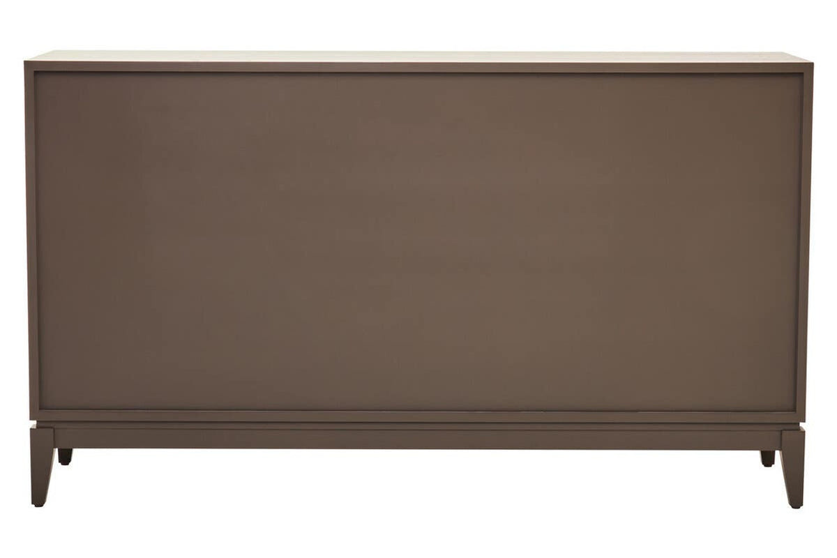 4 Door Antique Grey Wood Sideboard