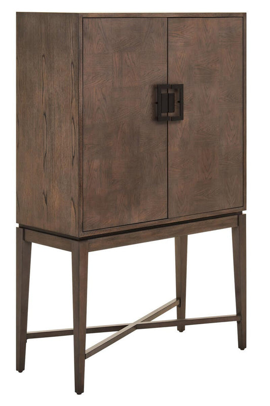 Antique Grey Wood Cabinet