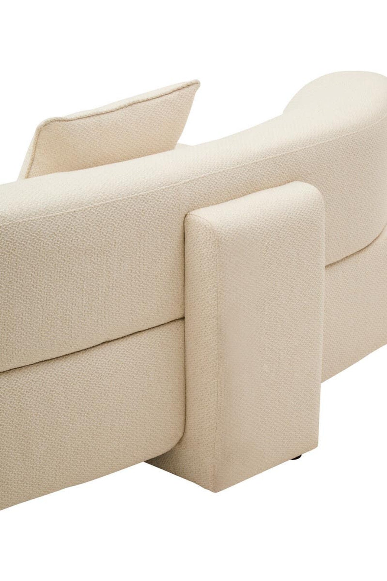 Cream Linen 3 Seater Sofa