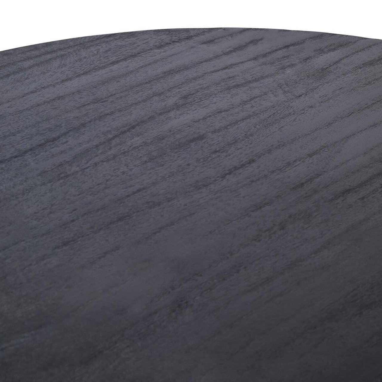Mango Wood Oval Dining Table in Black Finish