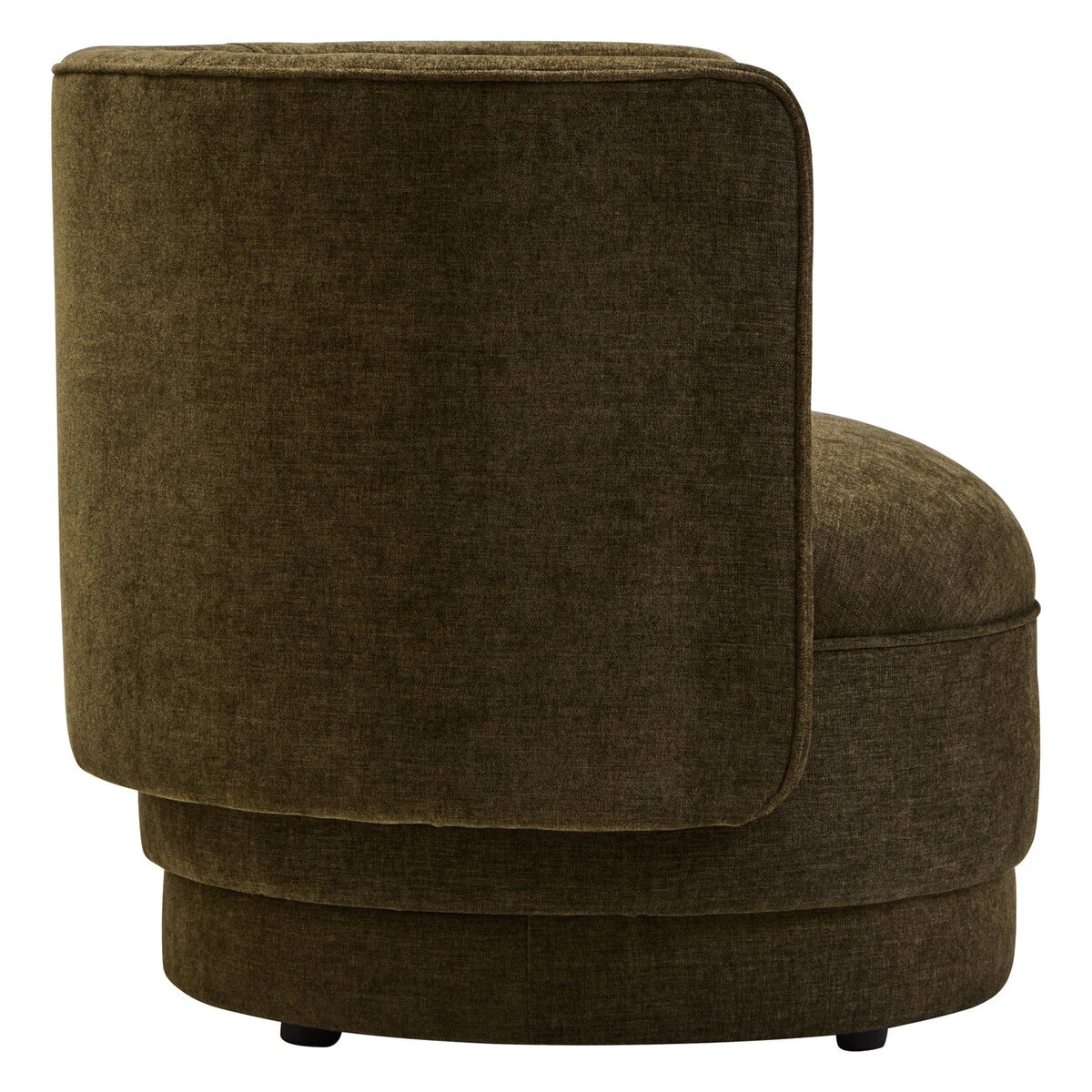 Forest Green Chenille Effect Curved Chair