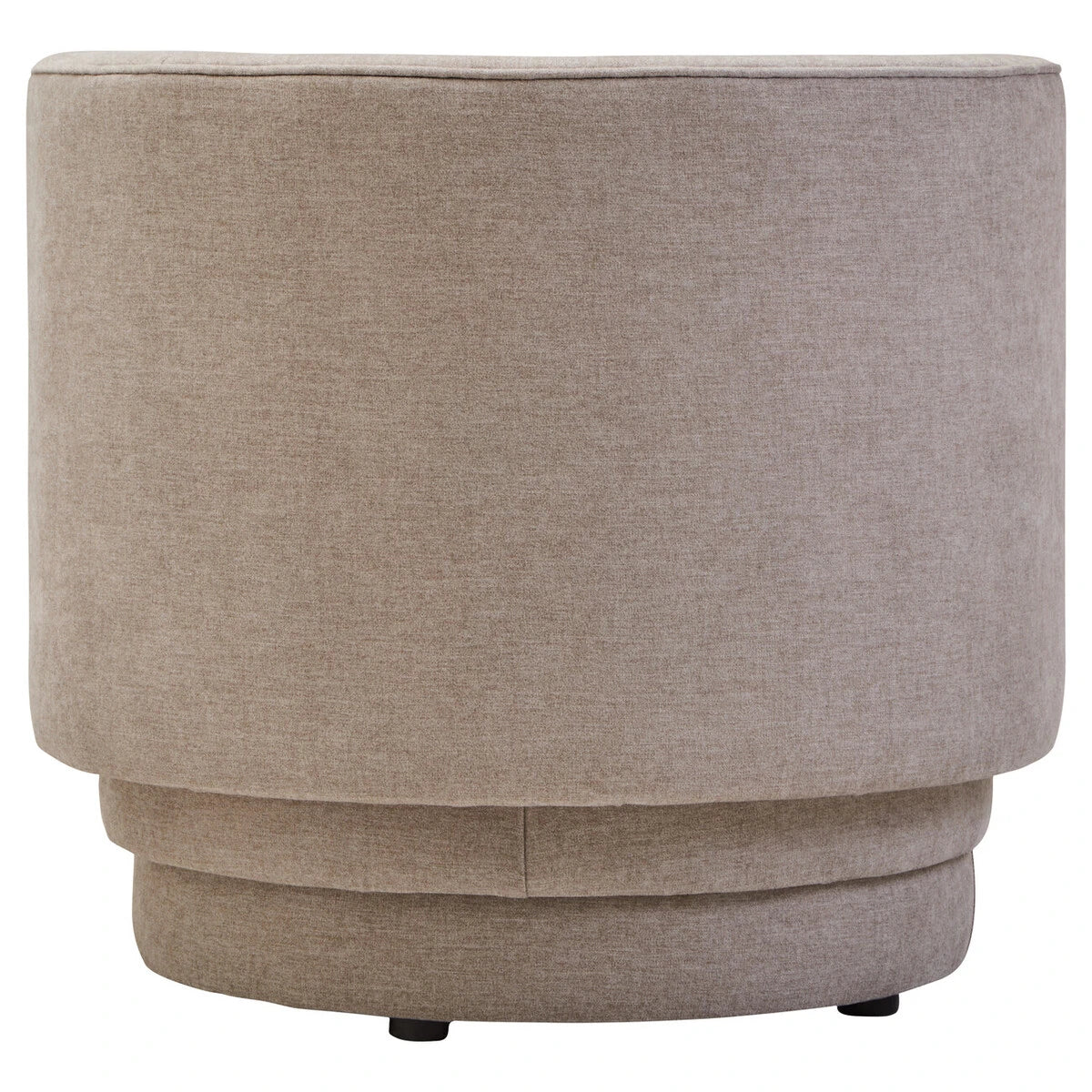 Taupe Chenille Effect Curved Chair