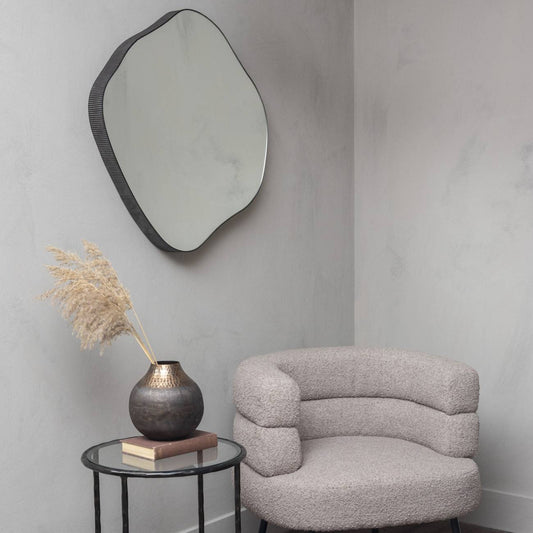 Corrugated Metal Framed Mirror | Medium