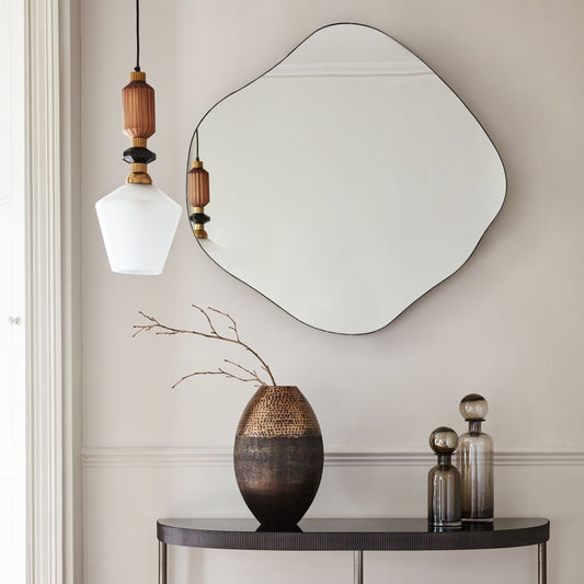 Corrugated Metal Framed Mirror | Large