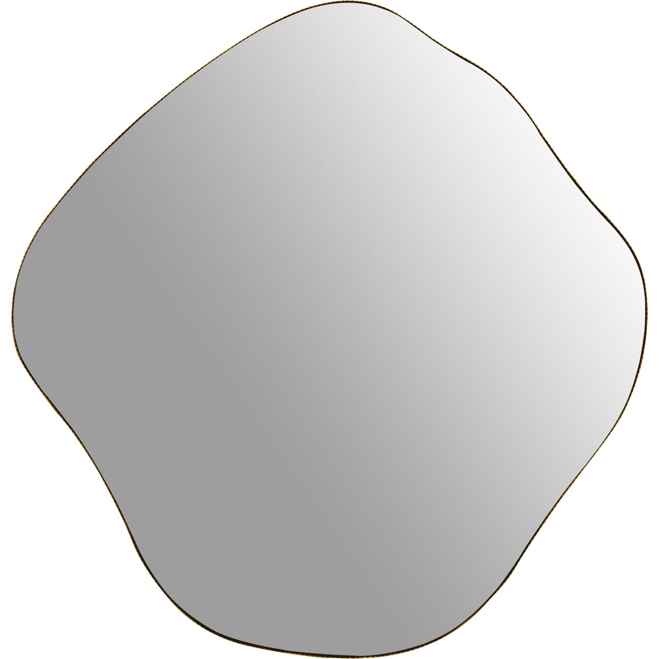 Corrugated Aged Champagne Gold Metal Framed Mirror | Medium