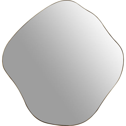 Corrugated Metal Aged Champagne Gold Framed Mirror | Small
