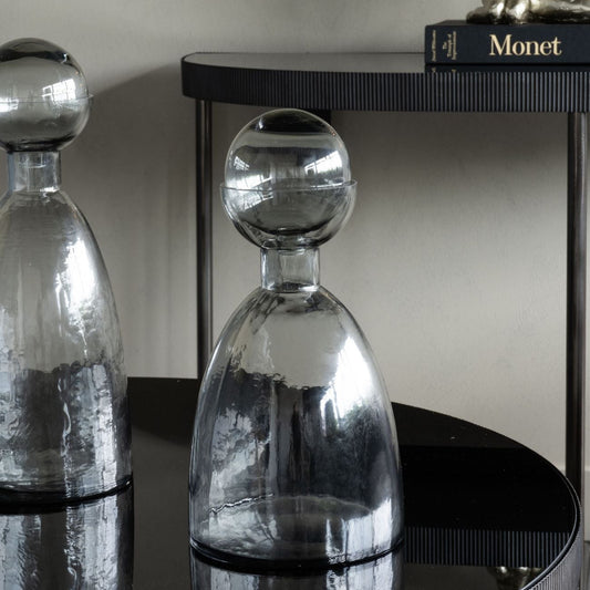 Smoked Glass Bottle Vase | Small