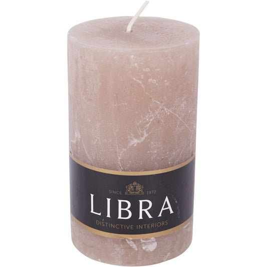 Taupe Rustica Pillar Candle | Medium 7x12cm