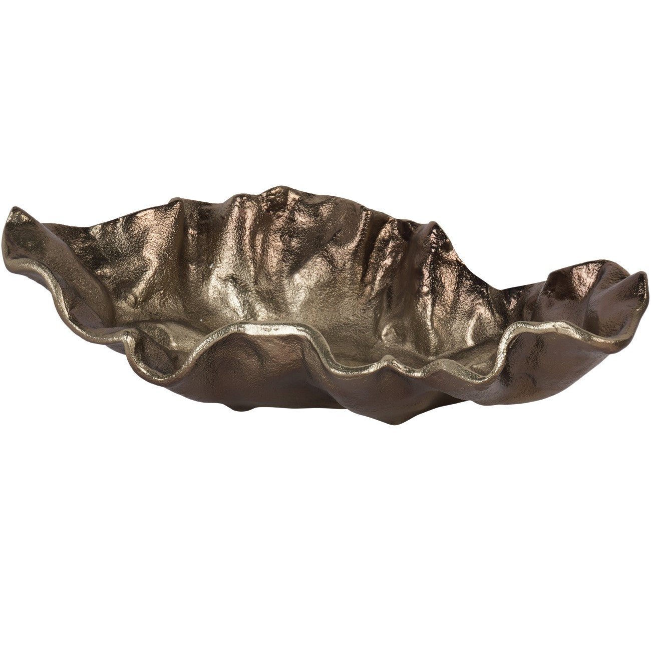 Bronze Cast Aluminium Decorative Leaf Bowl