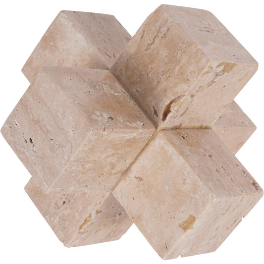 Catania Travertine Marble Cross Sculpture Ornament