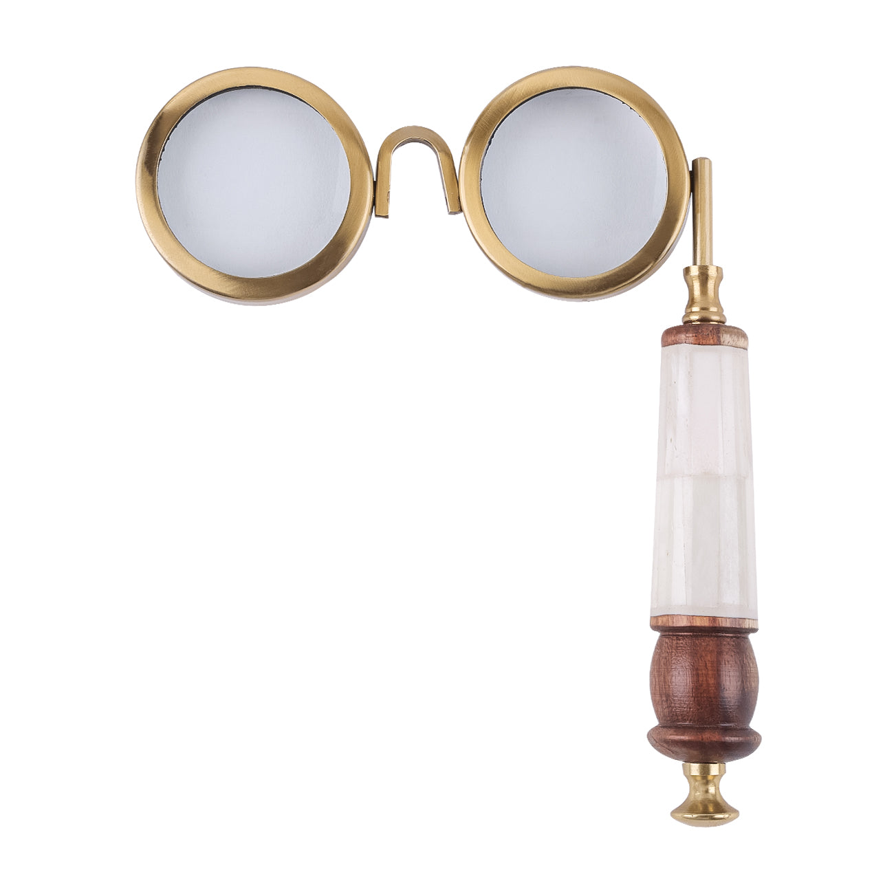 Antique Brass Spectacle Magnifier With Bone Handle