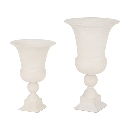 Neutral Stone Textured Tall Urn Vase | Large