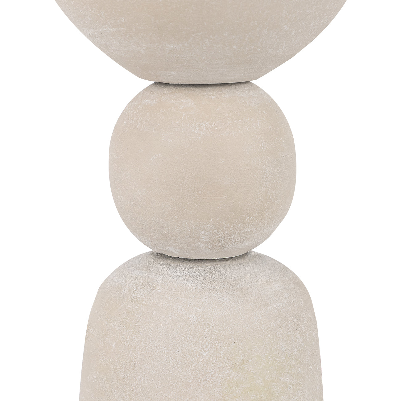 Neutral Stone Textured Pillar Candle Holder | Medium