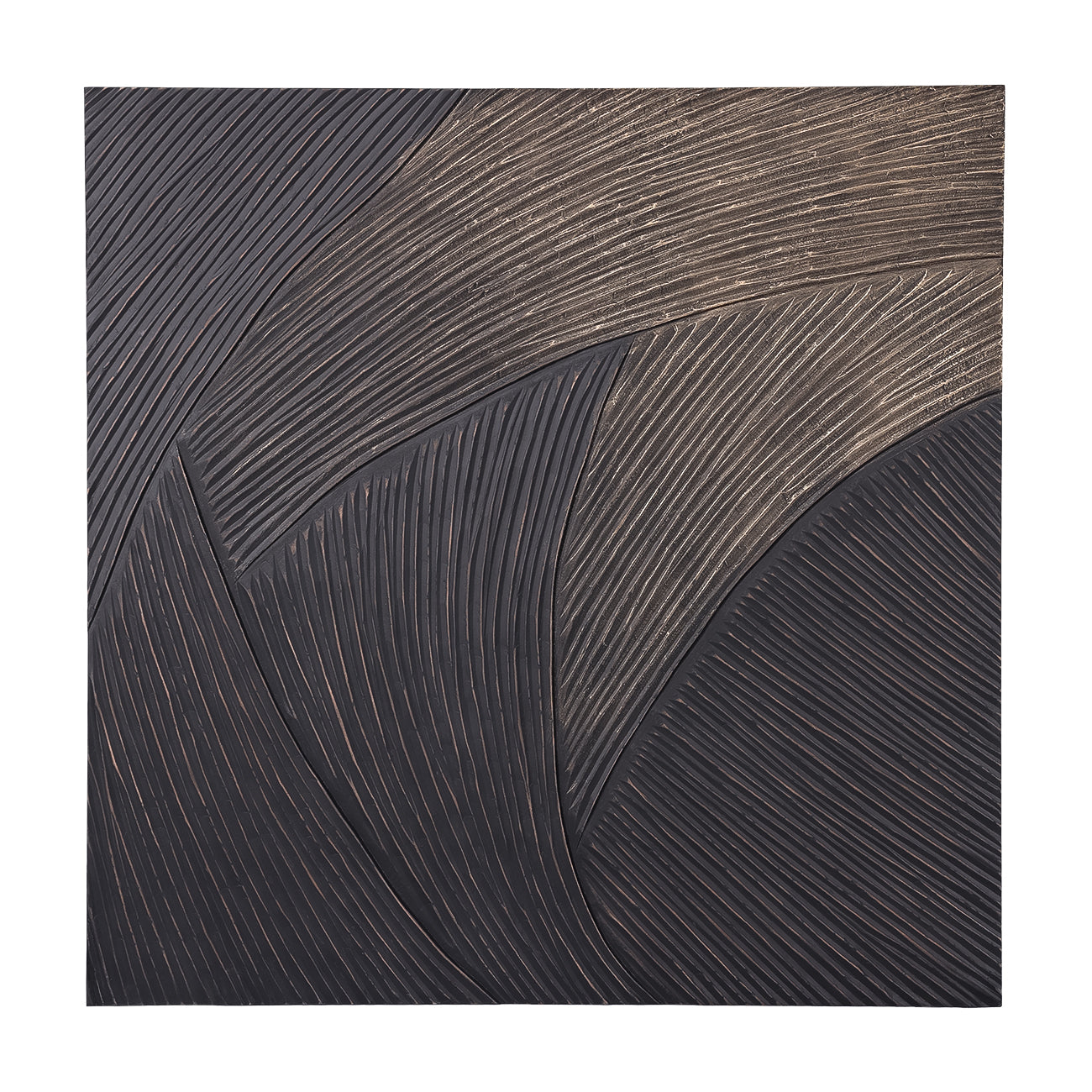 Golden Wave Textured Wall Art 120x120cm