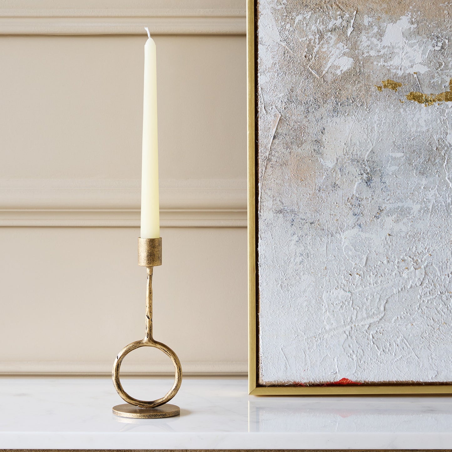 Antique Gold Candle Holder | Small