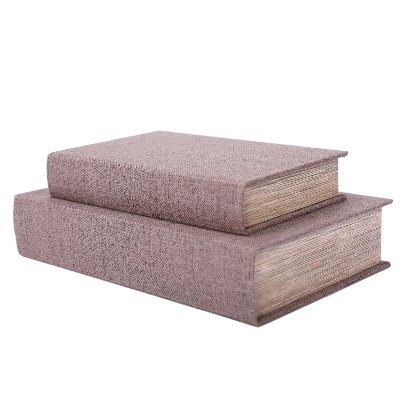 Decorative Grey/Beige Linen Set Of 2 Coffee Table Book Boxes